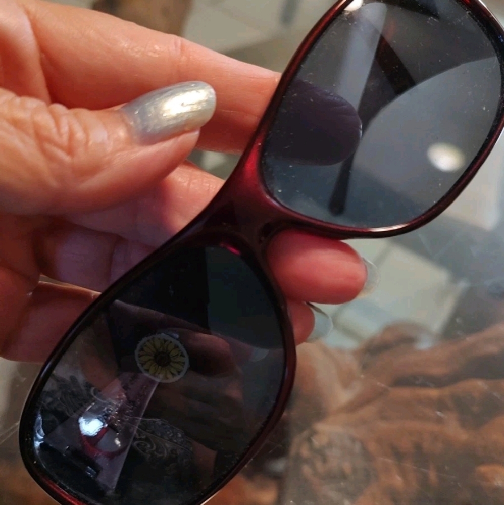 Jonathan Paul Fitover Sunglasses Burgundy Side Windows Polarized Pre Loved EUC - Picture 10 of 10